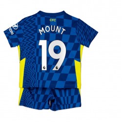 Camisola Chelsea Mason Mount 19 Criança Equipamento Primeiro 2021-2022 Manga Curta